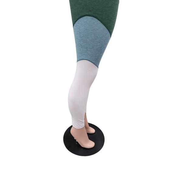 NEW Outdoor Voices Spring 7/8 Leggings Green Pink Size S Color Block Athletic - Picture 13 of 14